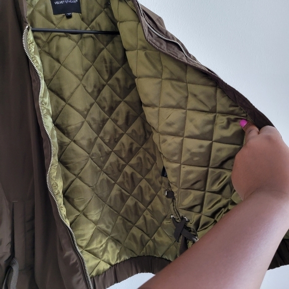 Velvet heart bomber jacket military green - Picture 5 of 8